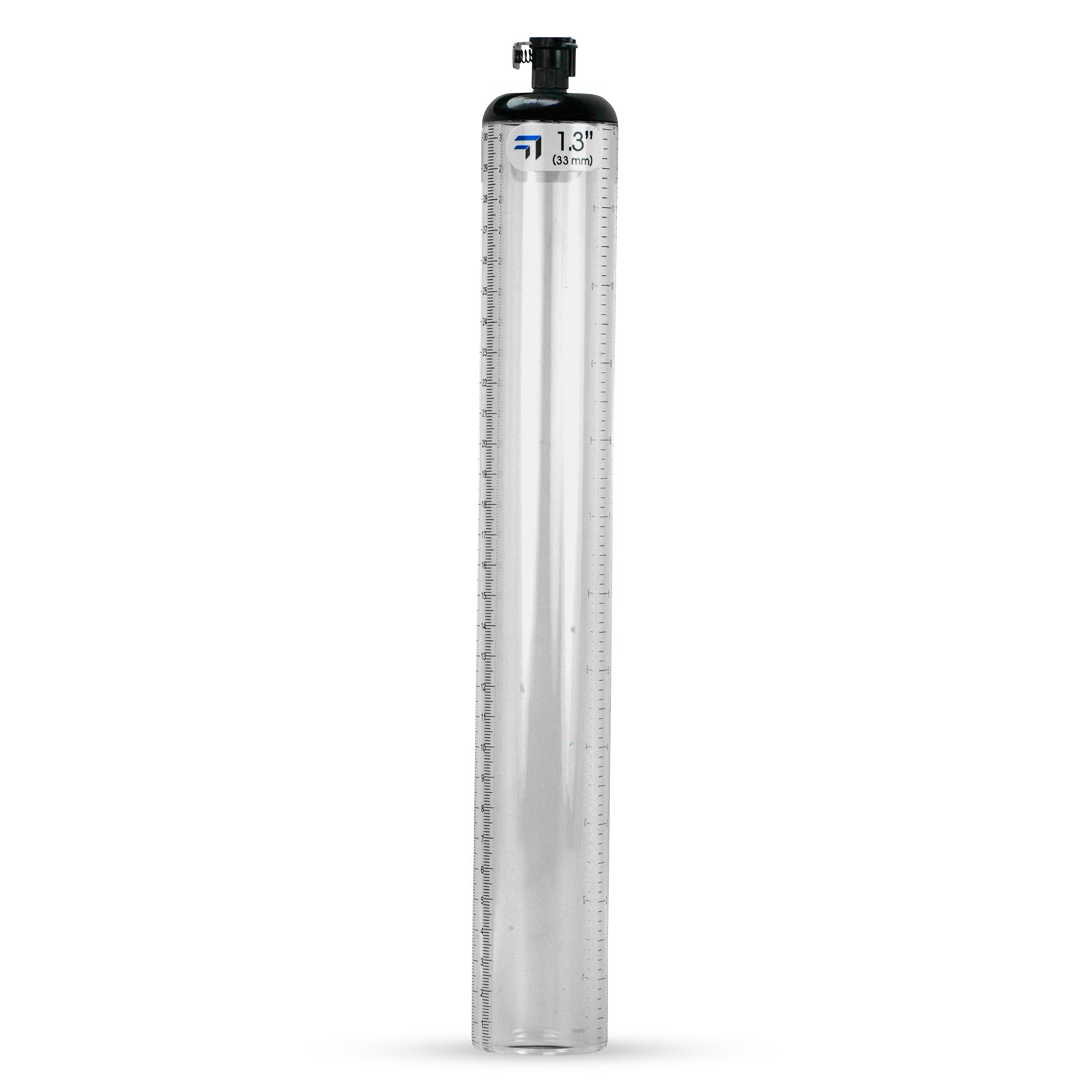 Thick Walled Penis Cylinder 1.3 Inch x 12 Inch with Quick-Release Female Fitting