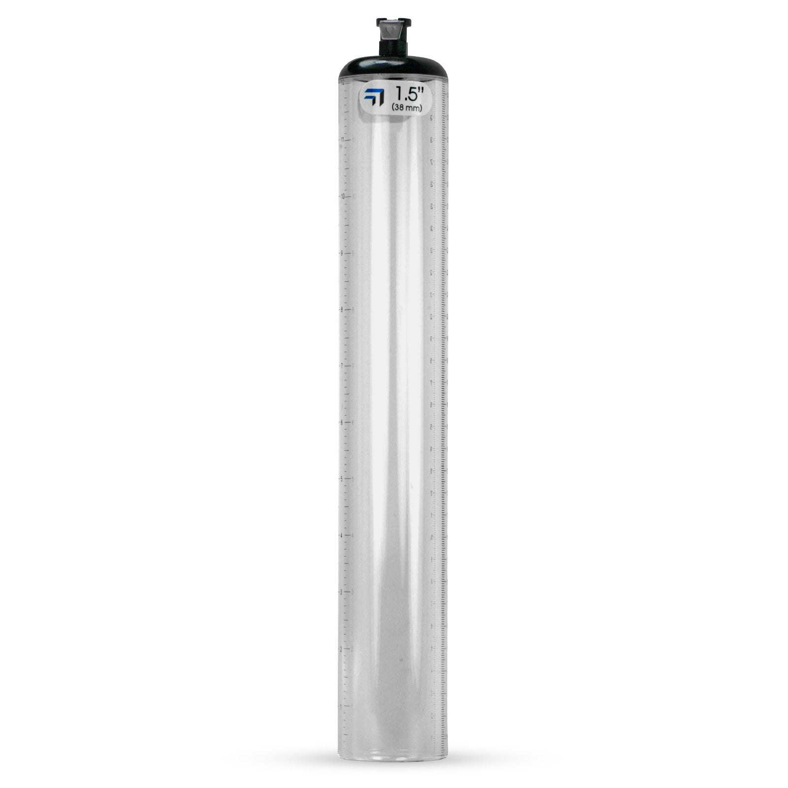 Thick Walled Penis Cylinder 1.5 Inch x 12 Inch with Quick-Release Female Fitting