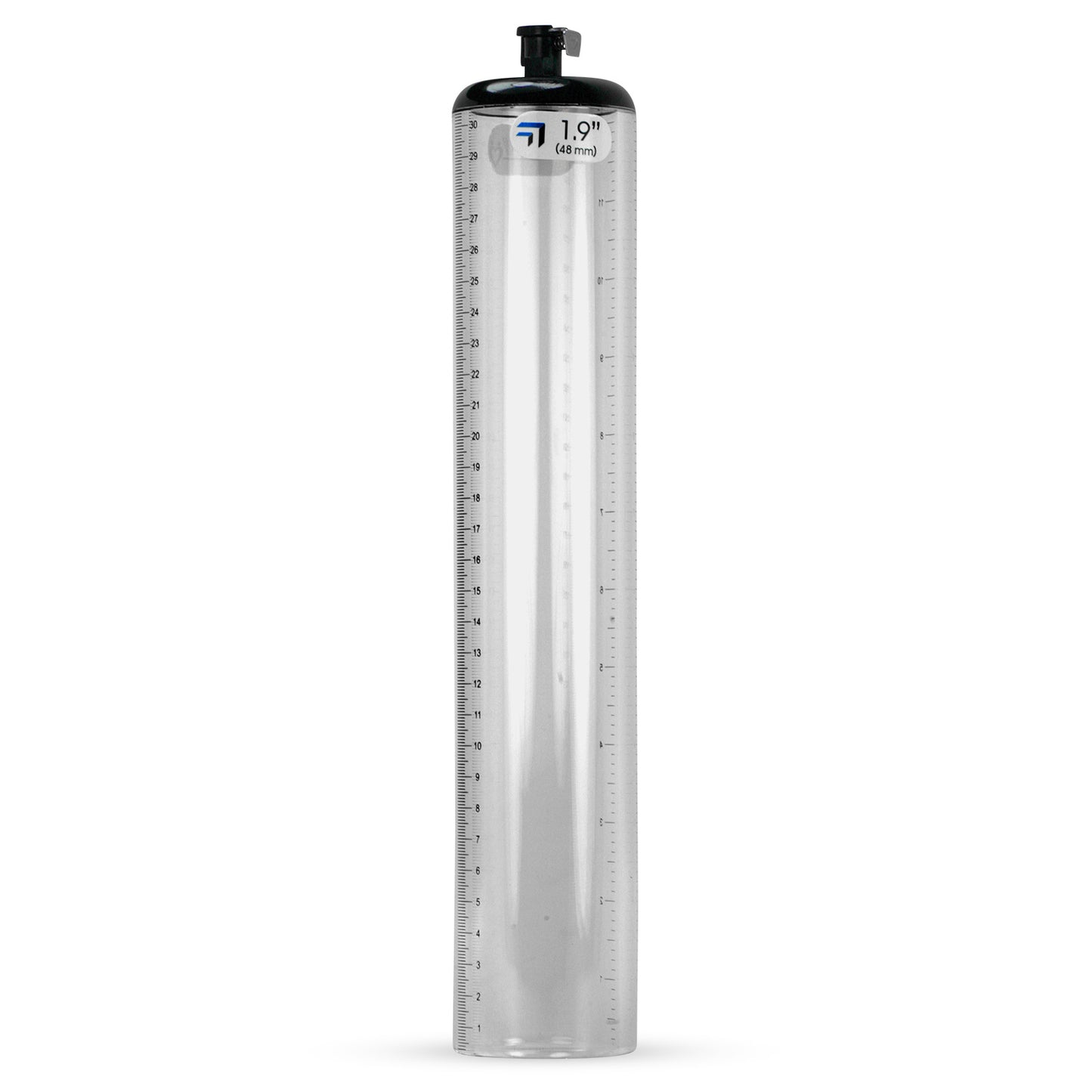 Thick Walled Penis Cylinder 1.9 Inch x 12 Inch with Quick-Release Female Fitting