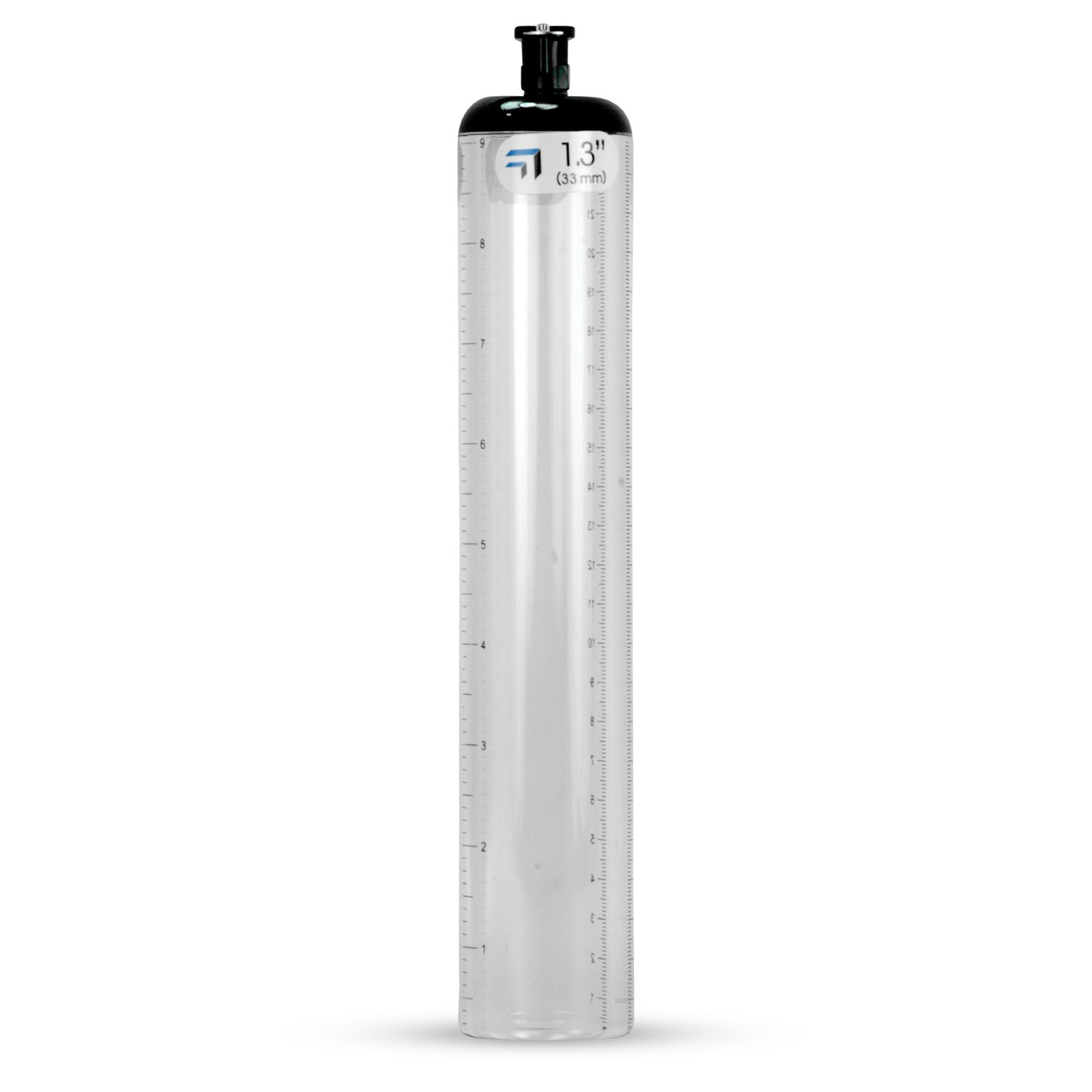 Thick Walled Penis Cylinder 1.3 Inch x 9 Inch with Quick-Release Female Fitting
