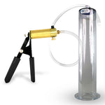 LeLuv® Ultima Penis Pump, Black Rubber Grip, Clear Hose - Wide Flange Cylinders