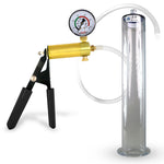 LeLuv® Ultima Penis Pump, Black Rubber Grip, Clear Hose - Wide Flange Cylinders