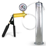 LeLuv® Ultima Penis Pump, Black Rubber Grip, Clear Hose - Wide Flange Cylinders