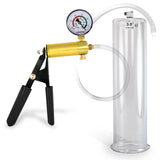 LeLuv® Ultima Penis Pump, Black Rubber Grip, Clear Hose - Round Flange Cylinders