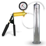 LeLuv® Ultima Penis Pump, Black Rubber Grip, Clear Hose - Wide Flange Cylinders