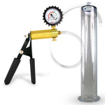 LeLuv® Ultima Penis Pump, Black Rubber Grip, Clear Hose - Wide Flange Cylinders