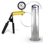 LeLuv® Ultima Penis Pump, Black Rubber Grip, Clear Hose - Wide Flange Cylinders