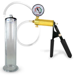 LeLuv® Ultima Penis Pump, Black Rubber Grip, Clear Hose - Wide Flange Cylinders