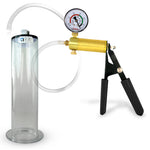 LeLuv® Ultima Penis Pump, Black Rubber Grip, Clear Hose - Wide Flange Cylinders