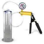 LeLuv® Ultima Penis Pump, Black Rubber Grip, Clear Hose - Wide Flange Cylinders
