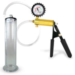 LeLuv® Ultima Penis Pump, Black Rubber Grip, Clear Hose - Wide Flange Cylinders