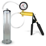 LeLuv® Ultima Penis Pump, Black Rubber Grip, Clear Hose - Wide Flange Cylinders