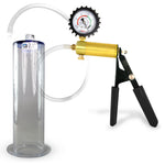 LeLuv® Ultima Penis Pump, Black Rubber Grip, Clear Hose - Wide Flange Cylinders