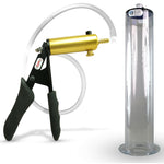 LeLuv® Ultima Penis Pump - Black Silicone Grips and Clear Hose - Wide Flange Cylinders
