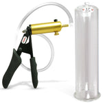 LeLuv® Ultima Penis Pump - Black Silicone Grips and Clear Hose - Round Flange Cylinders