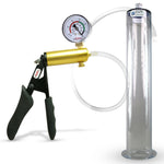 LeLuv® Ultima Penis Pump - Black Silicone Grips and Clear Hose - Wide Flange Cylinders
