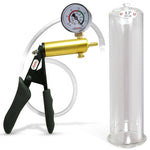 LeLuv® Ultima Penis Pump - Black Silicone Grips and Clear Hose - Round Flange Cylinders