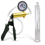 LeLuv® Ultima Penis Pump - Black Silicone Grips and Clear Hose - Round Flange Cylinders