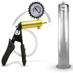 LeLuv® Ultima Penis Pump - Black Silicone Grips and Clear Hose - Wide Flange Cylinders