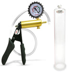 LeLuv® Ultima Penis Pump - Black Silicone Grips and Clear Hose - Round Flange Cylinders