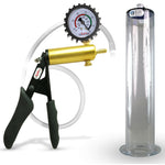 LeLuv® Ultima Penis Pump - Black Silicone Grips and Clear Hose - Wide Flange Cylinders