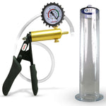 LeLuv® Ultima Penis Pump - Black Silicone Grips and Clear Hose - Wide Flange Cylinders