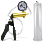 LeLuv® Ultima Penis Pump - Black Silicone Grips and Clear Hose - Round Flange Cylinders
