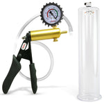 LeLuv® Ultima Penis Pump - Black Silicone Grips and Clear Hose - Round Flange Cylinders
