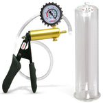 LeLuv® Ultima Penis Pump - Black Silicone Grips and Clear Hose - Round Flange Cylinders