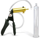 LeLuv® Ultima Penis Pump - Black Silicone Grips and Clear Hose - Round Flange Cylinders