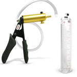 LeLuv® Ultima Penis Pump - Black Silicone Grips and Clear Hose - Round Flange Cylinders