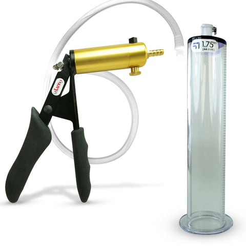Penis Pump LeLuv ULTIMA Premium Ergonomic Grip Black+ WIDE FLANGE Cylinder