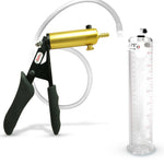 LeLuv® Ultima Penis Pump - Black Silicone Grips and Clear Hose - Round Flange Cylinders
