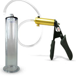 LeLuv® Ultima Penis Pump - Black Silicone Grips and Clear Hose - Wide Flange Cylinders