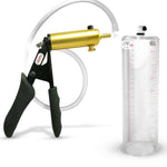 LeLuv® Ultima Penis Pump - Black Silicone Grips and Clear Hose - Round Flange Cylinders