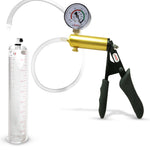 LeLuv® Ultima Penis Pump - Black Silicone Grips and Clear Hose - Round Flange Cylinders