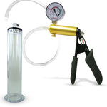 LeLuv® Ultima Penis Pump - Black Silicone Grips and Clear Hose - Wide Flange Cylinders