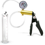LeLuv® Ultima Penis Pump - Black Silicone Grips and Clear Hose - Round Flange Cylinders