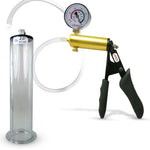 LeLuv® Ultima Penis Pump - Black Silicone Grips and Clear Hose - Wide Flange Cylinders