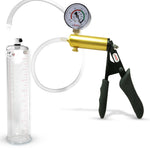 LeLuv® Ultima Penis Pump - Black Silicone Grips and Clear Hose - Round Flange Cylinders