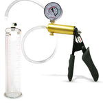 LeLuv® Ultima Penis Pump - Black Silicone Grips and Clear Hose - Round Flange Cylinders