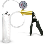 LeLuv® Ultima Penis Pump - Black Silicone Grips and Clear Hose - Round Flange Cylinders