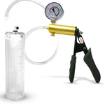 LeLuv® Ultima Penis Pump - Black Silicone Grips and Clear Hose - Round Flange Cylinders