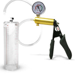 LeLuv® Ultima Penis Pump - Black Silicone Grips and Clear Hose - Round Flange Cylinders