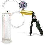 LeLuv® Ultima Penis Pump - Black Silicone Grips and Clear Hose - Round Flange Cylinders