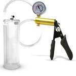 LeLuv® Ultima Penis Pump - Black Silicone Grips and Clear Hose - Round Flange Cylinders