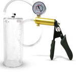 LeLuv® Ultima Penis Pump - Black Silicone Grips and Clear Hose - Round Flange Cylinders
