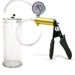 LeLuv® Ultima Penis Pump - Black Silicone Grips and Clear Hose - Round Flange Cylinders