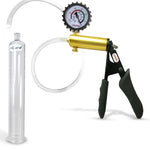 LeLuv® Ultima Penis Pump - Black Silicone Grips and Clear Hose - Round Flange Cylinders