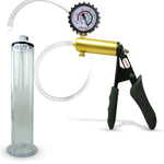 LeLuv® Ultima Penis Pump - Black Silicone Grips and Clear Hose - Wide Flange Cylinders